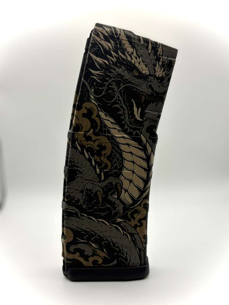 Rising Dragon Engraved PMAG 30 AR-15 Magazine | Japanese-Inspired Dragon Design